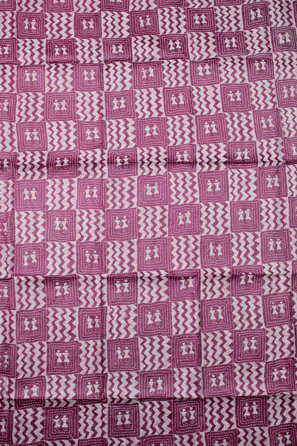 Intricate Pattern Kantha Silk Blouse - Image 2