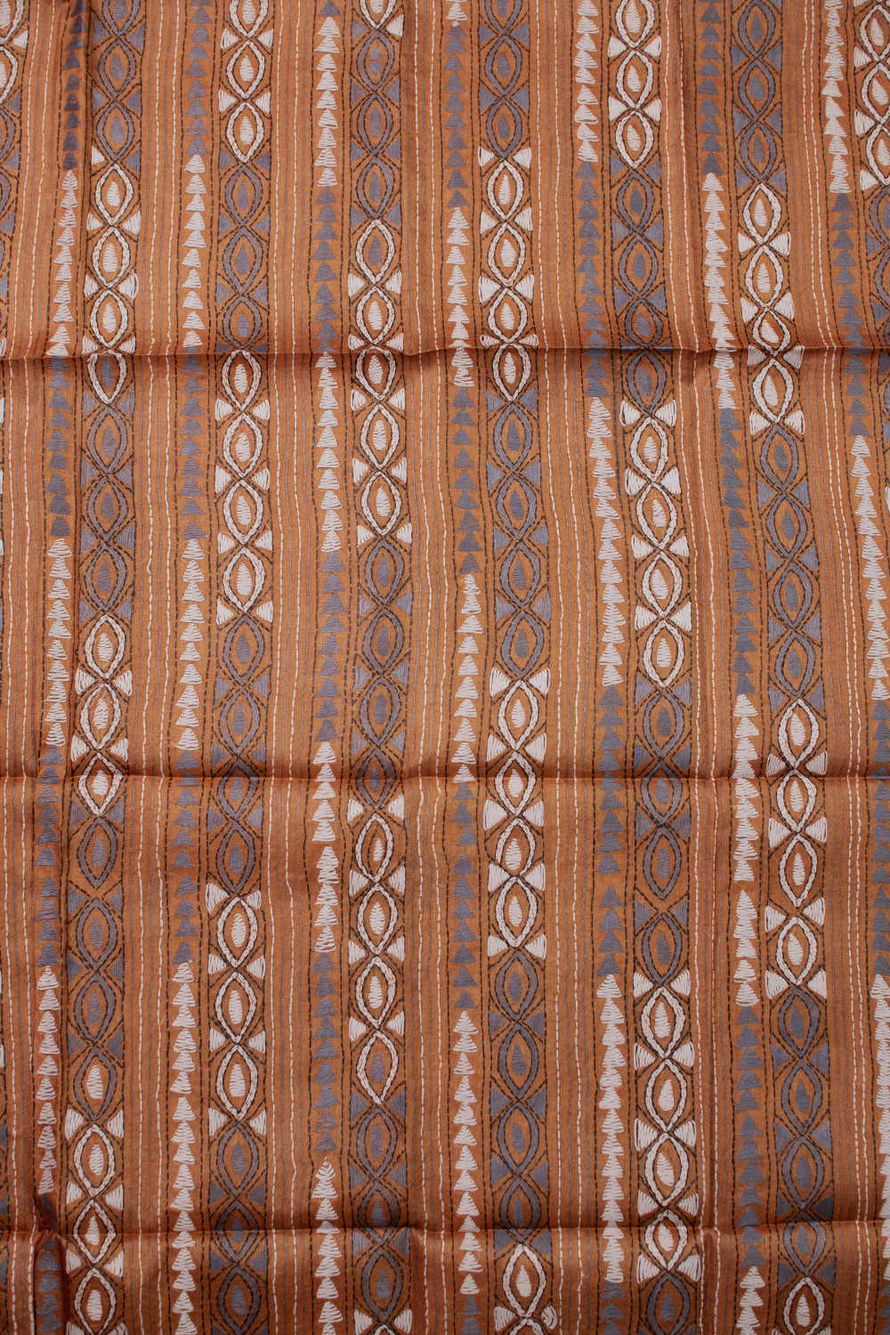 Orange Shaded Kantha Silk Blouse - Image 2