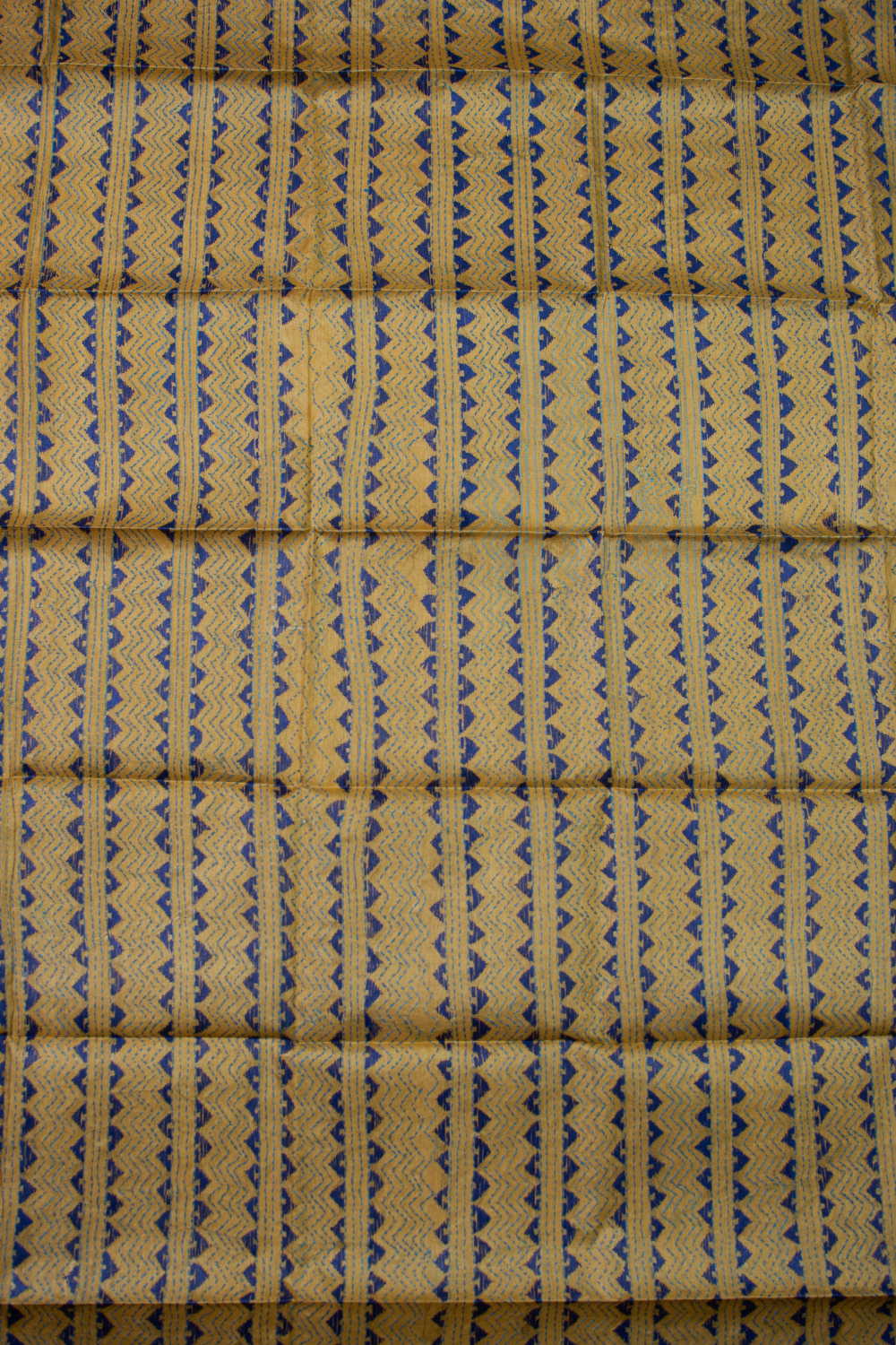 Yellow Shaded Kantha Silk Blouse - Image 2