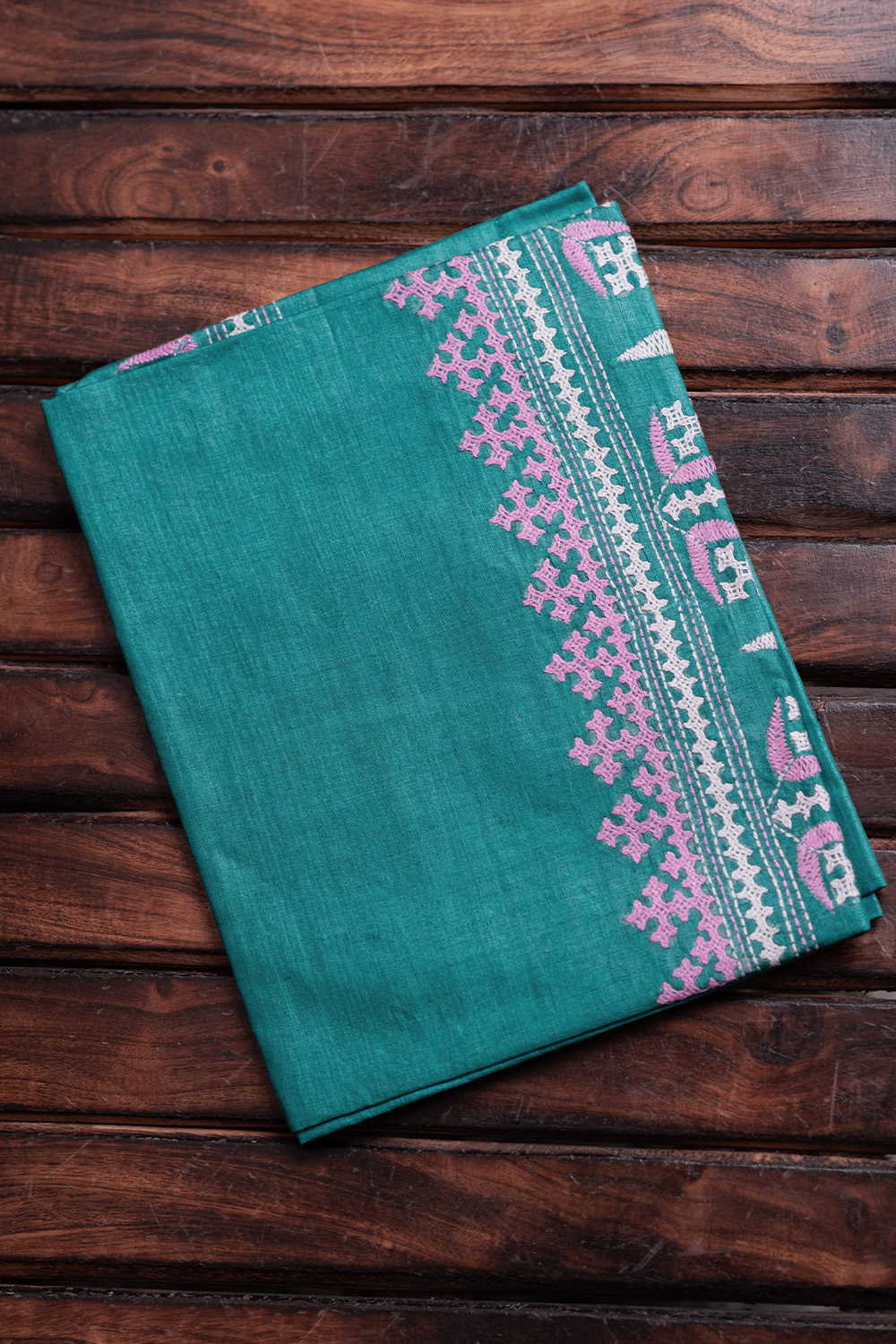 Blue Shaded Kantha Silk Blouse