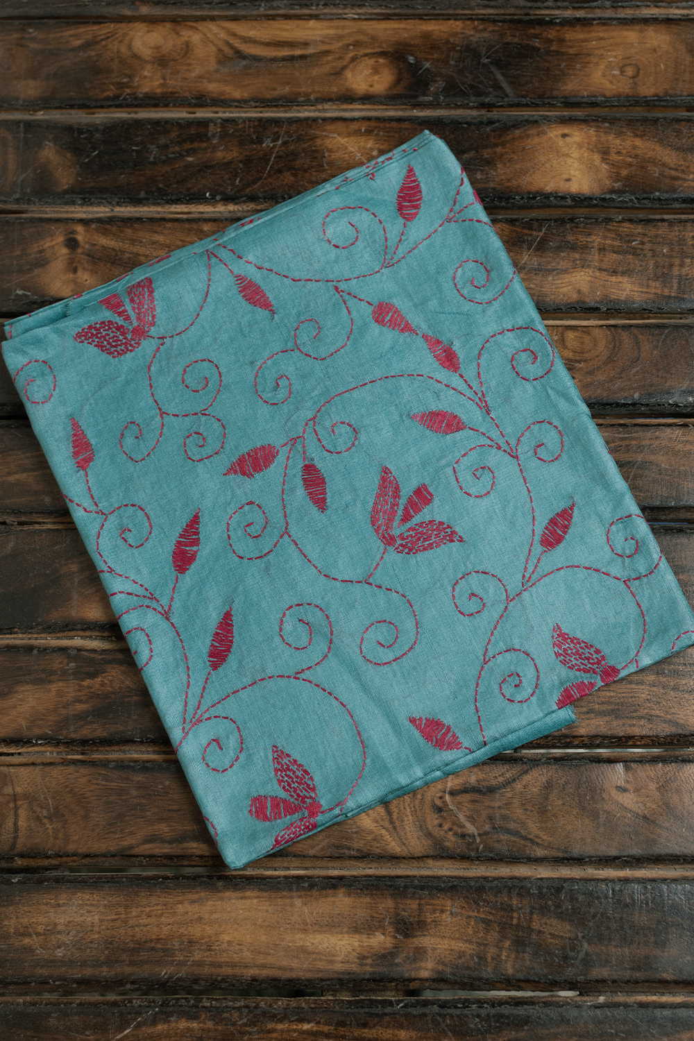 Light Green Kantha Silk Blouse