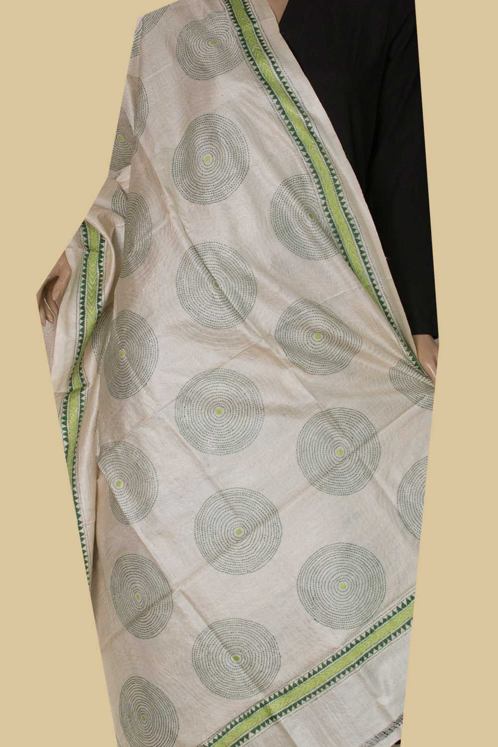 Circle Grove Kantha Silk Dupatta