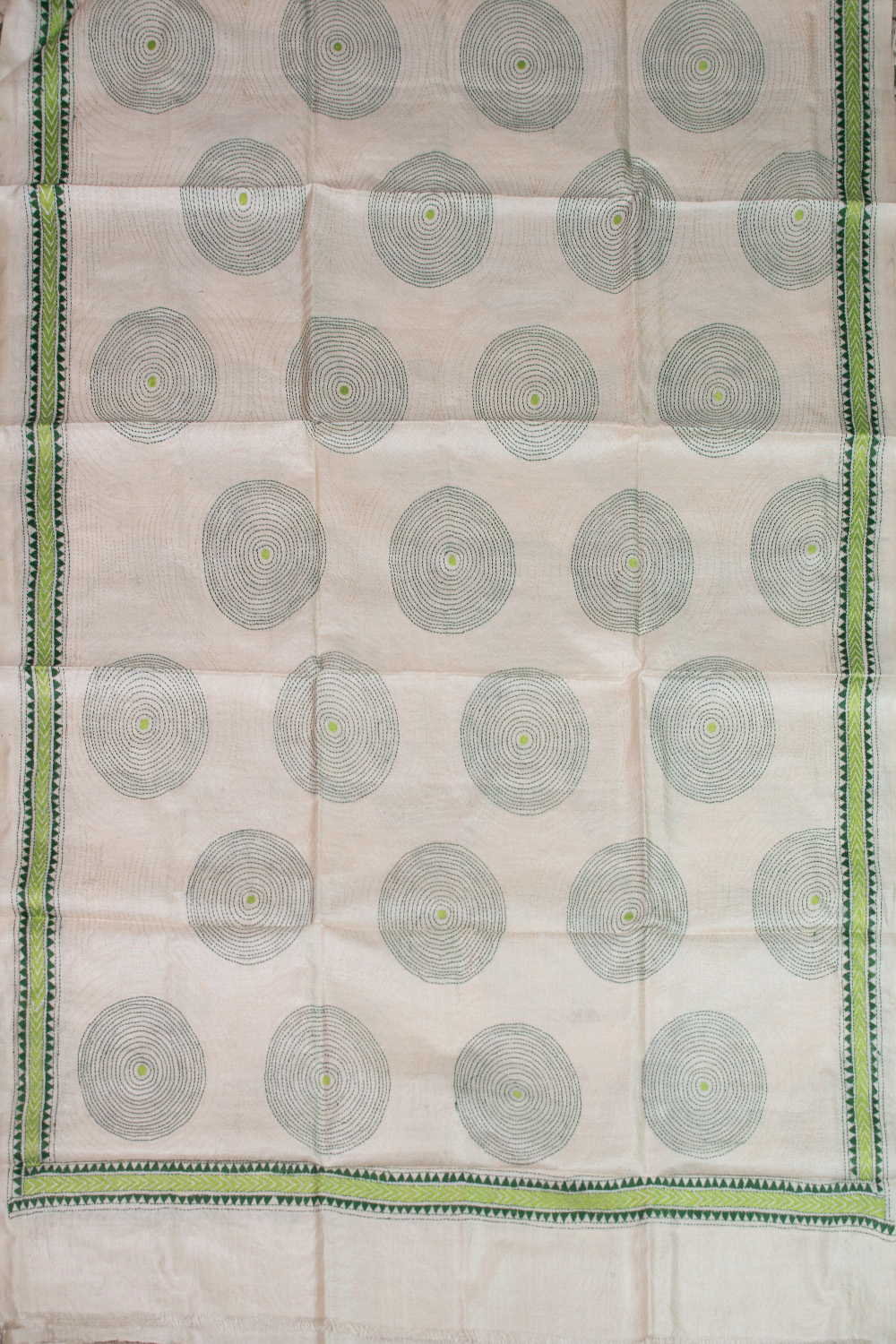 Circle Grove Kantha Silk Dupatta - Image 3