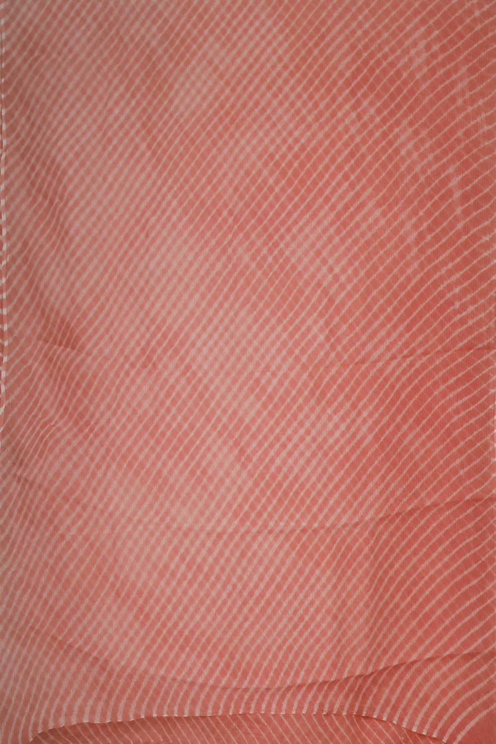 Peach Leheriya Kota Cotton saree - Image 3