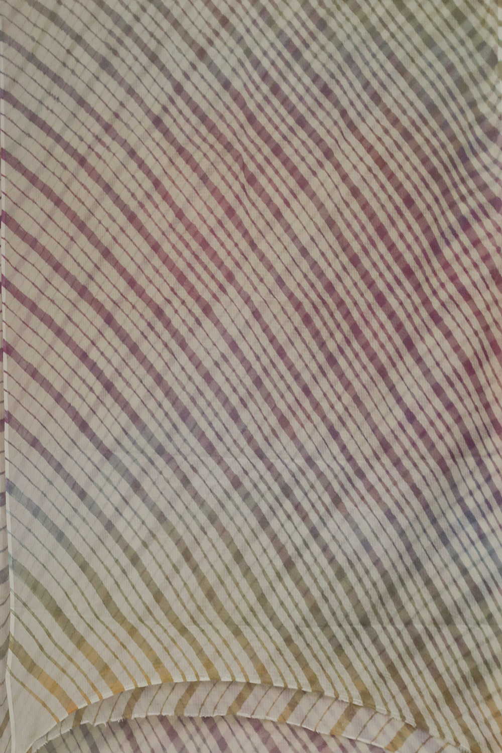 Soft Cream Leheriya Kota Cotton saree - Image 3