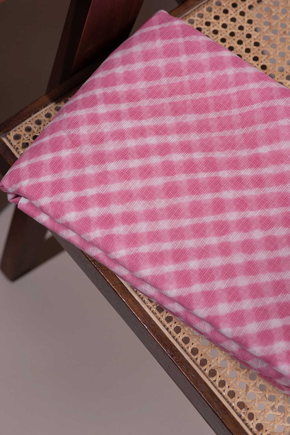 Light Pink - Leheriya Kota Cotton Fabric - Image 2
