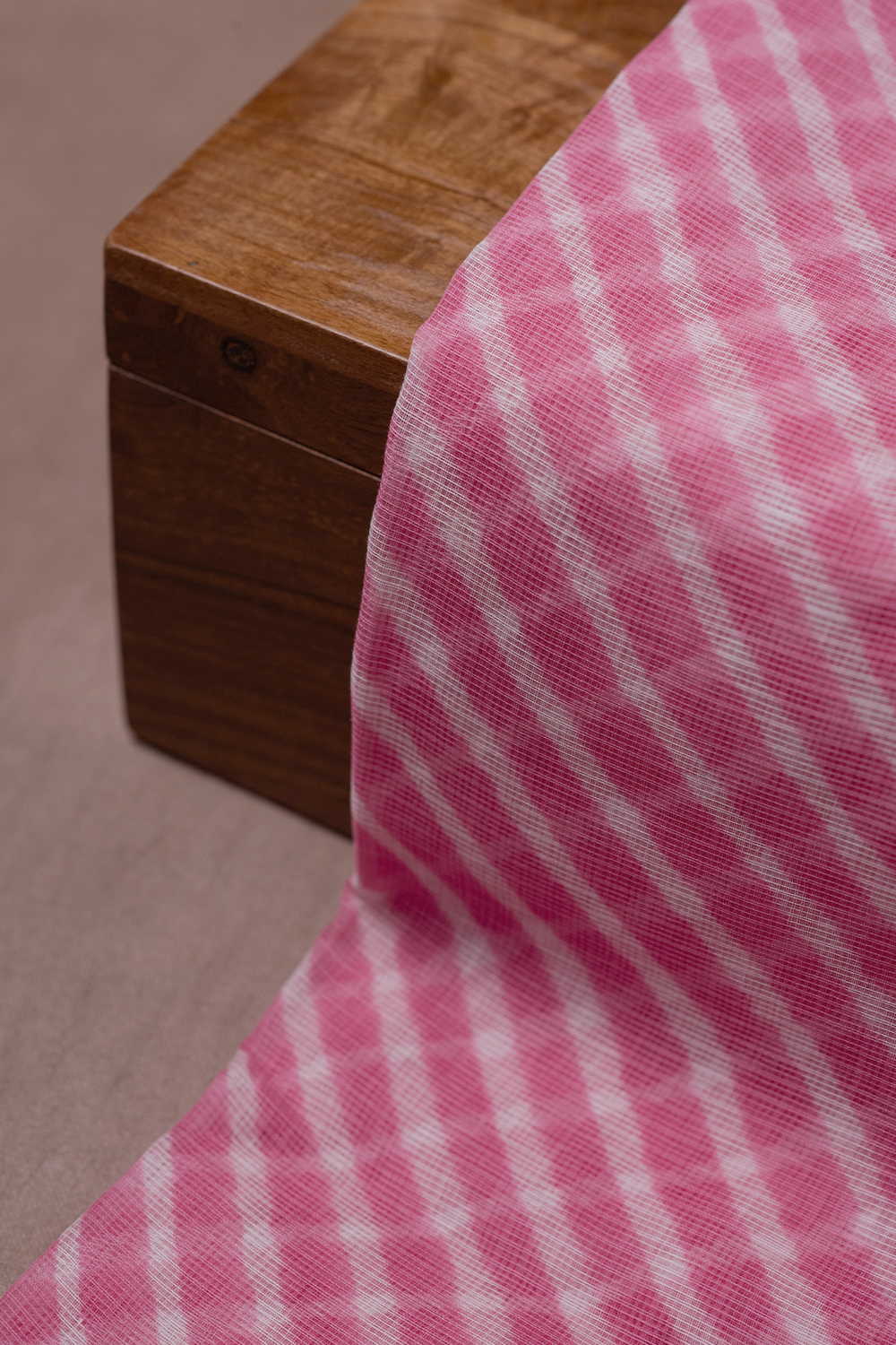 Light Pink - Leheriya Kota Cotton Fabric - Image 3
