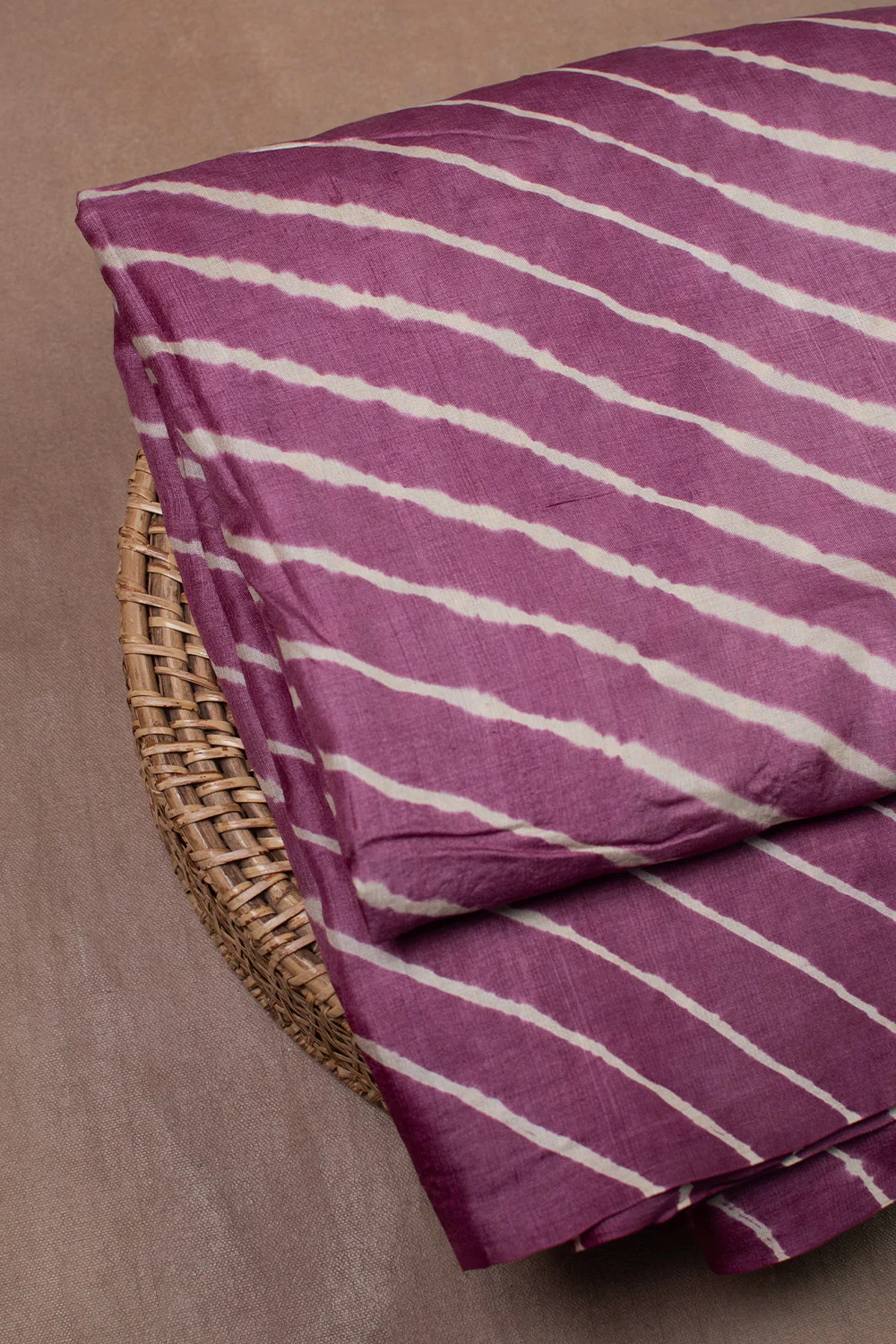 Shades of Pink Leheriya Tussar Fabric