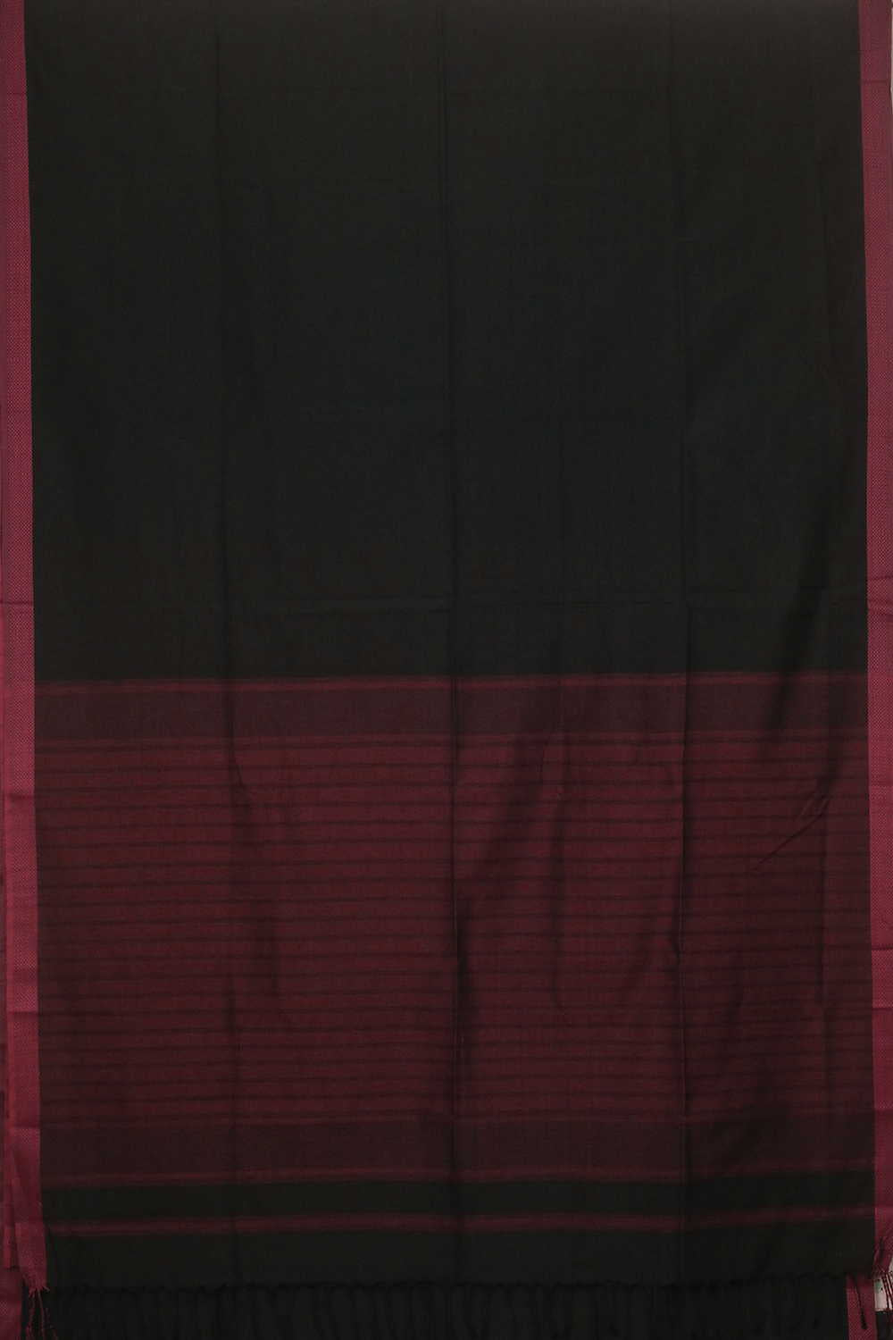 Spider Black Maheshwari Cotton saree - Image 2