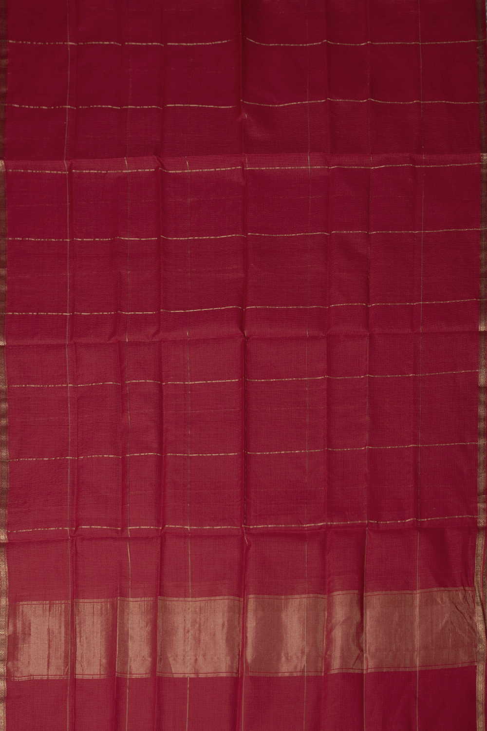 Bright Red Maheshwari Silk Cotton Dupatta - Image 3