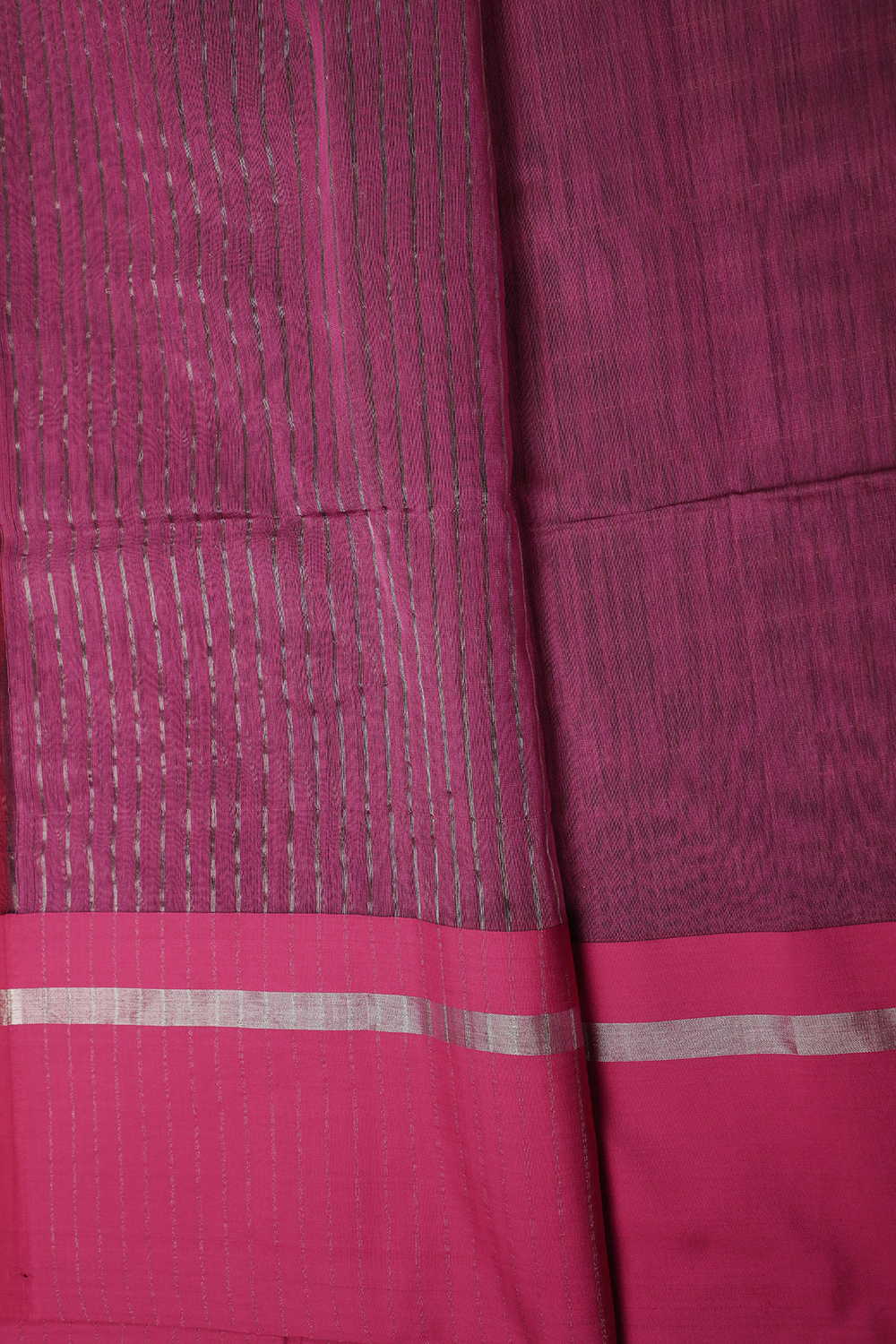 Wild Orchid Pink Maheshwari Silk Cotton saree - Image 4