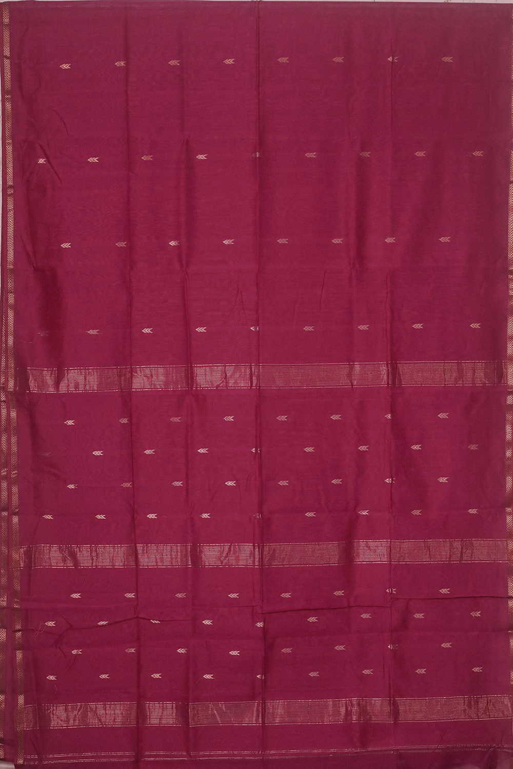 Pink Maheshwari Silk Cotton saree - Image 2
