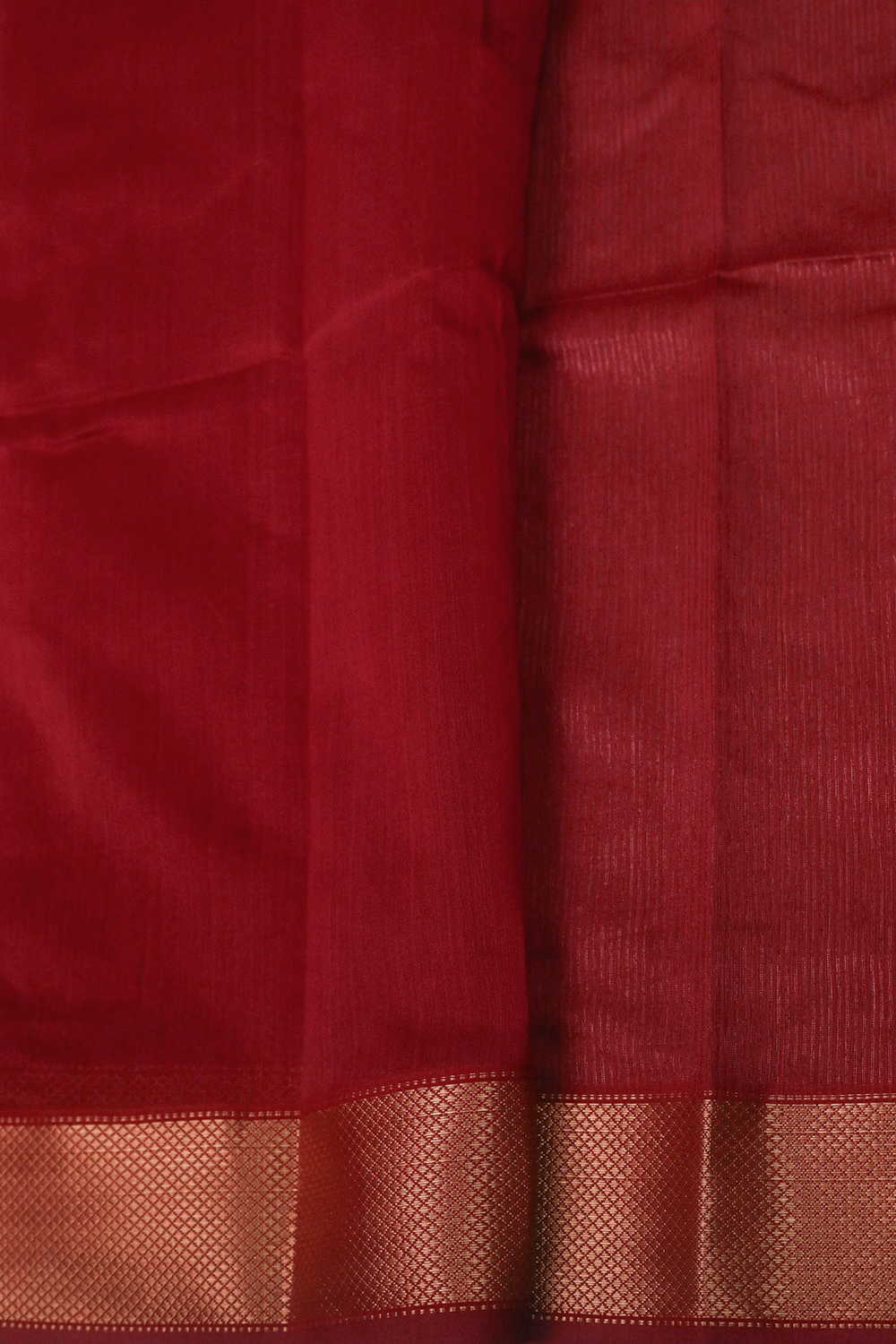 Golden Zari Border Maheshwari Silk Cotton saree - Image 4
