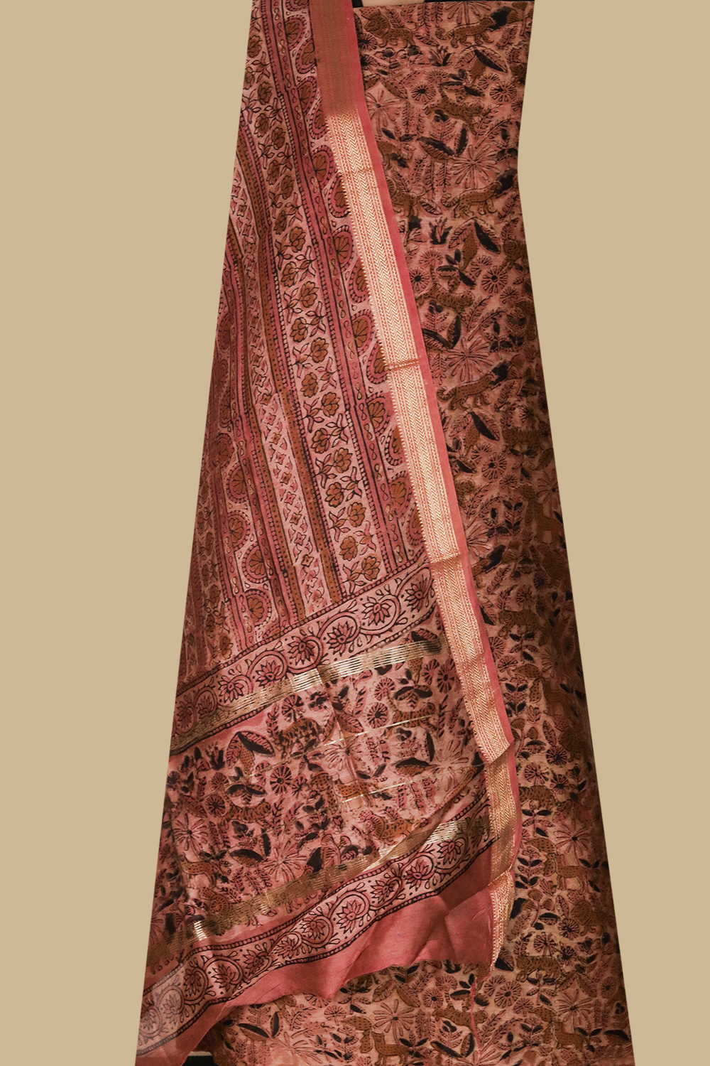 Intricate Patterns Maheshwari Silk Cotton Suit