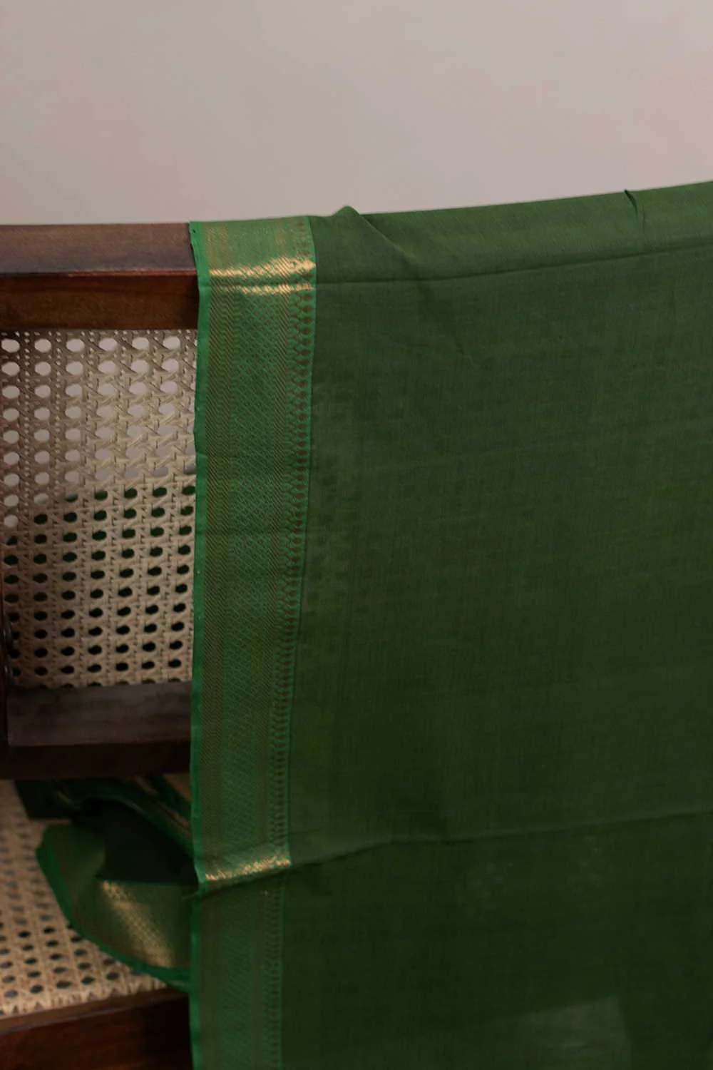 Juniper Green Mangalagiri Cotton Fabric - Image 2