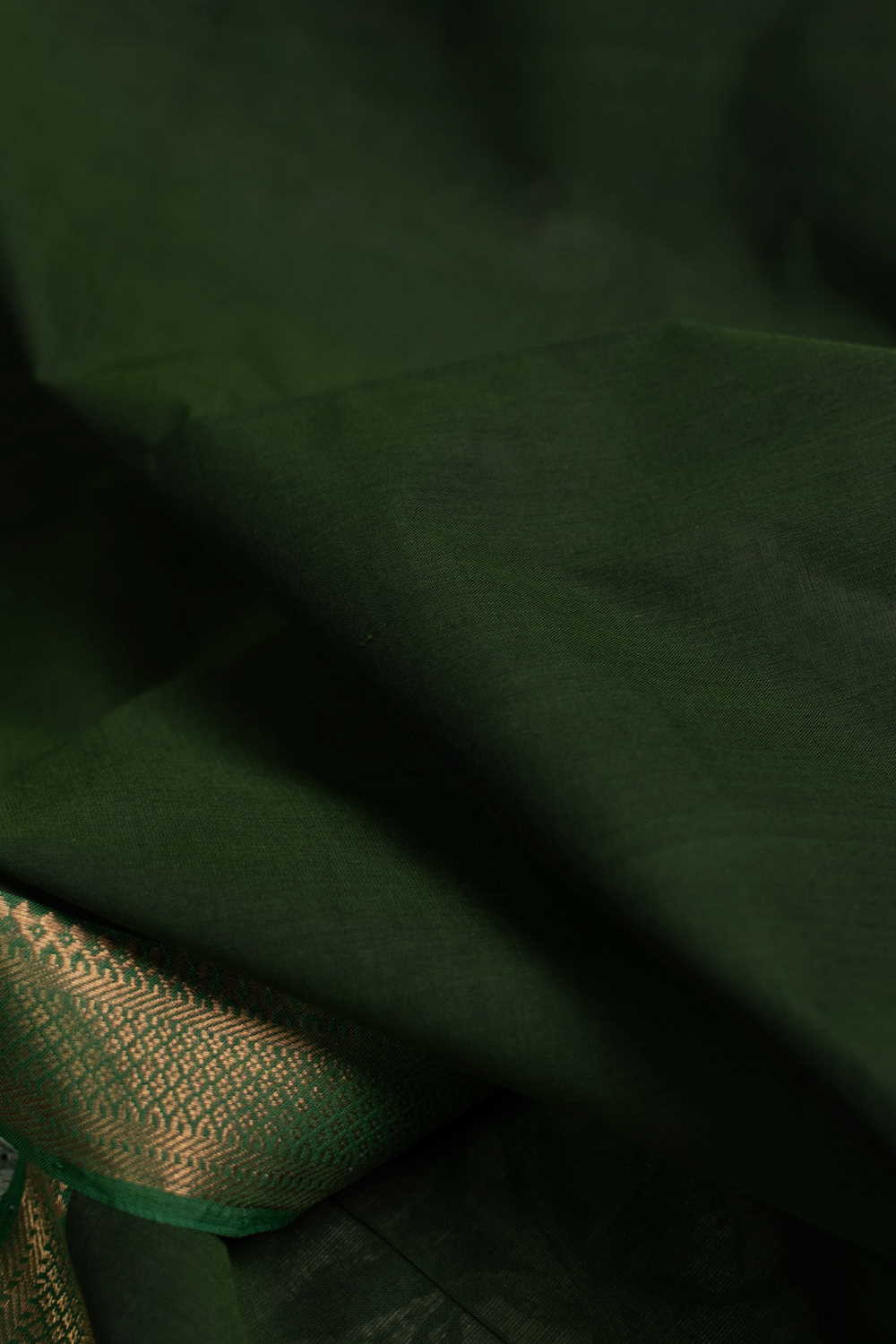 Juniper Green Mangalagiri Cotton Fabric - Image 3