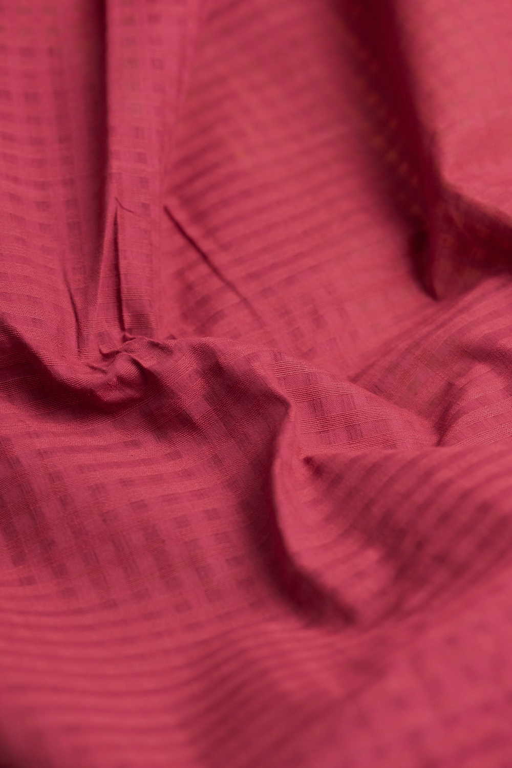 Boysenbeery Maroon Boddu Checks Cotton Fabric - Image 3