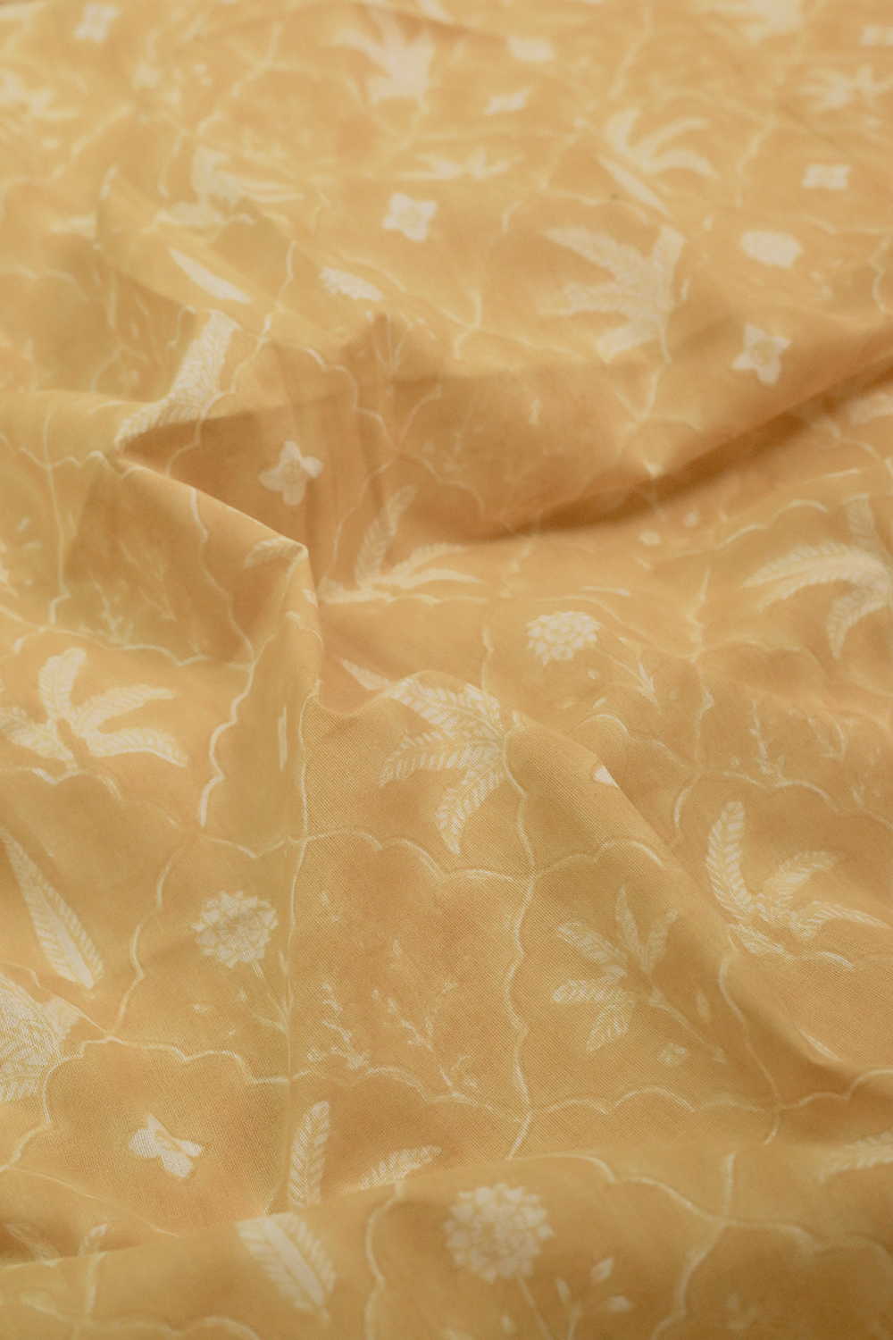 Yellow Sanganeri Cotton Fabric - Image 3