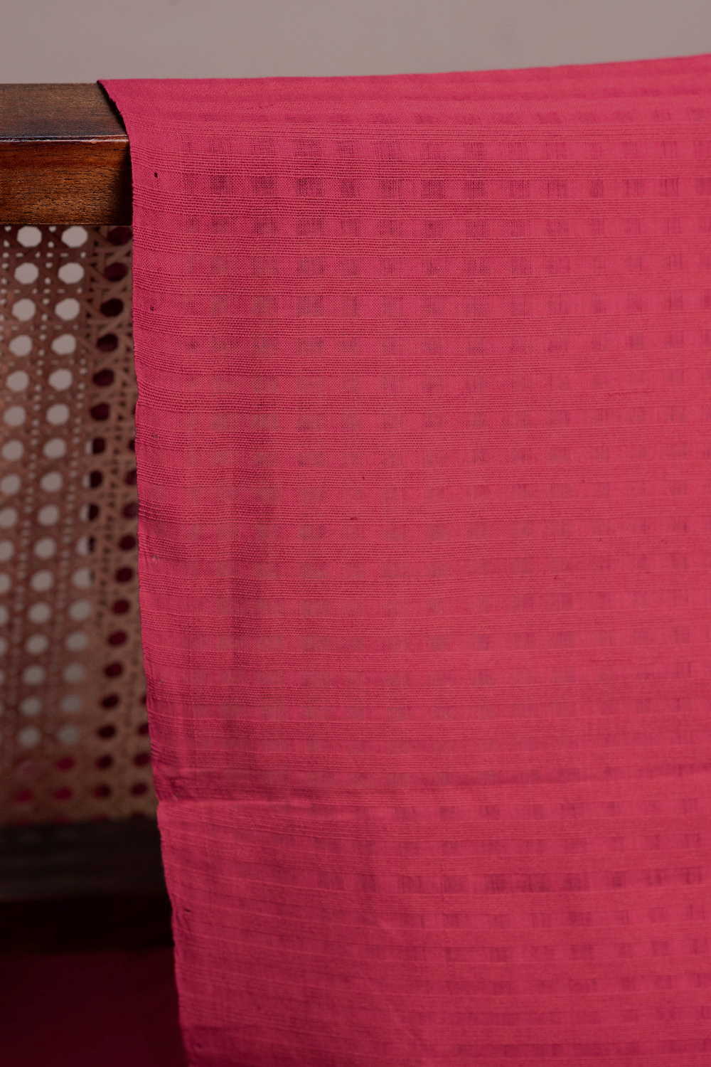 Shade of Maroon Mangalagiri Cotton Fabric - Image 2