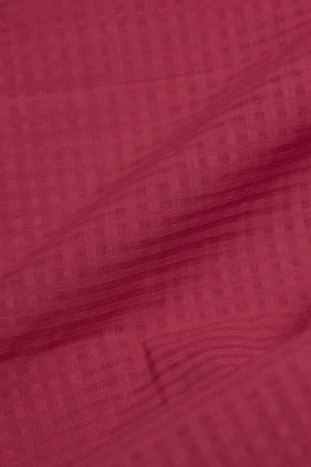 Shade of Maroon Mangalagiri Cotton Fabric - Image 3