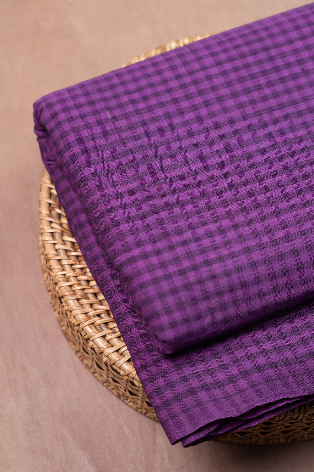 Purple Shade Mangalagiri Cotton Fabric