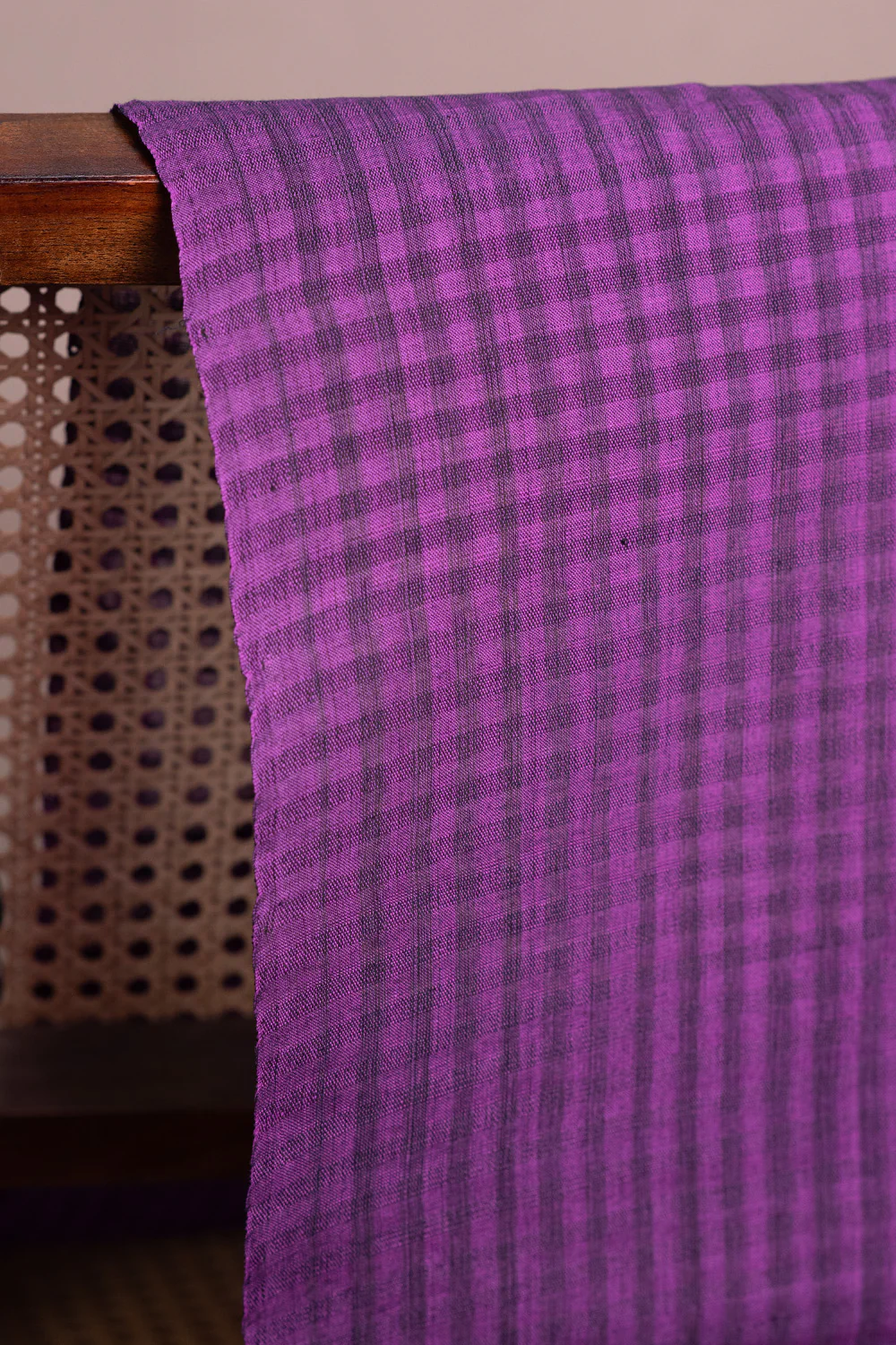 Purple Shade Mangalagiri Cotton Fabric - Image 2