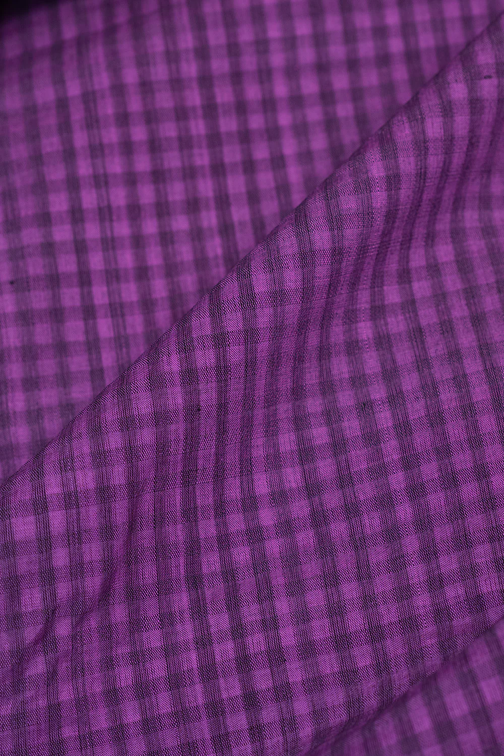 Purple Shade Mangalagiri Cotton Fabric - Image 3