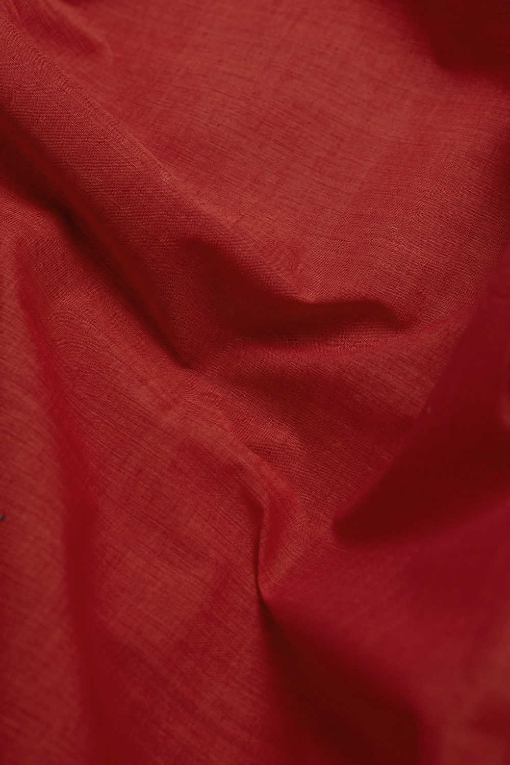 Scarlet Red Mangalagiri Cotton Fabric - Image 3