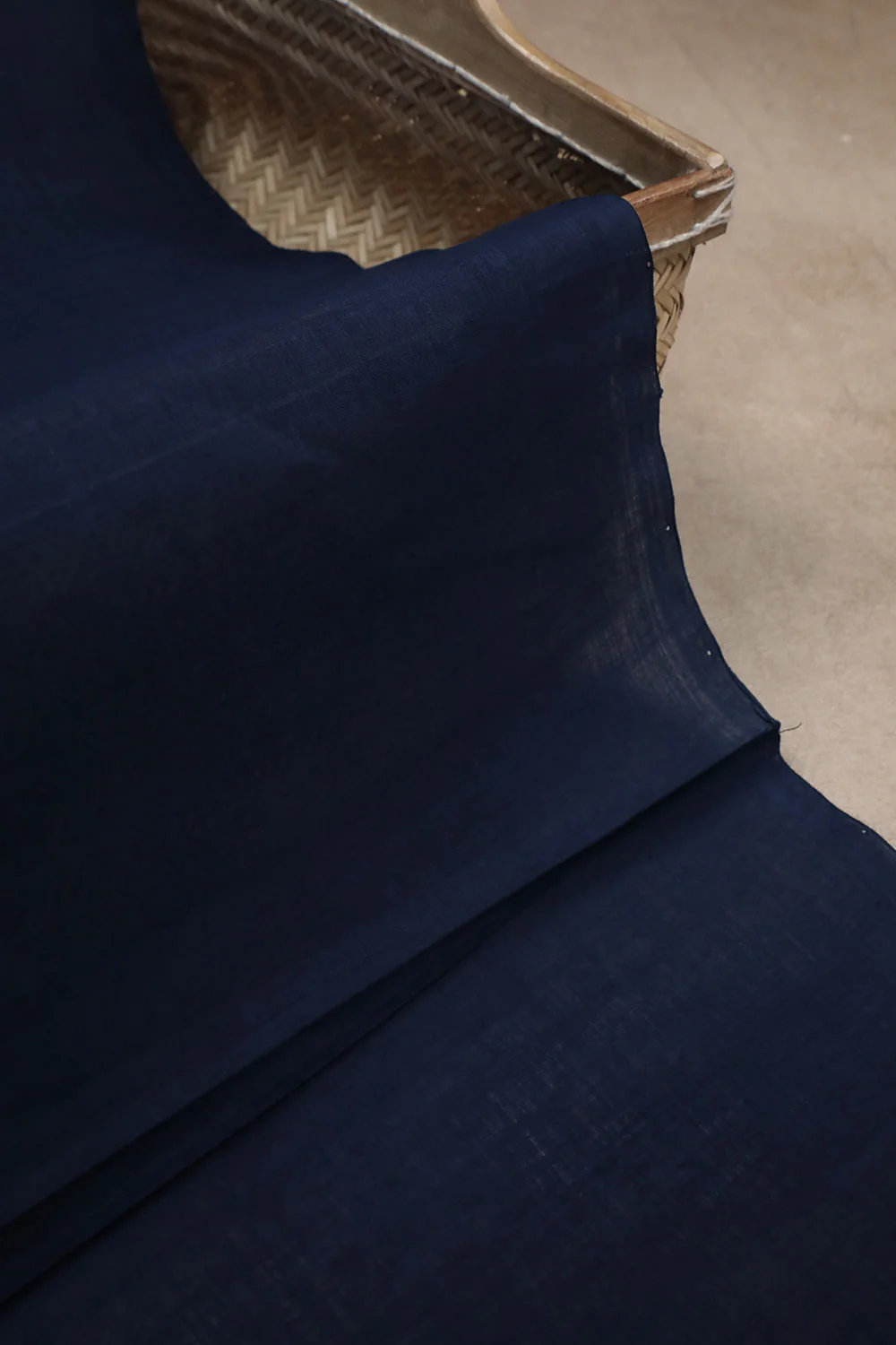 Blue Mangalagiri Cotton Fabric - Image 3