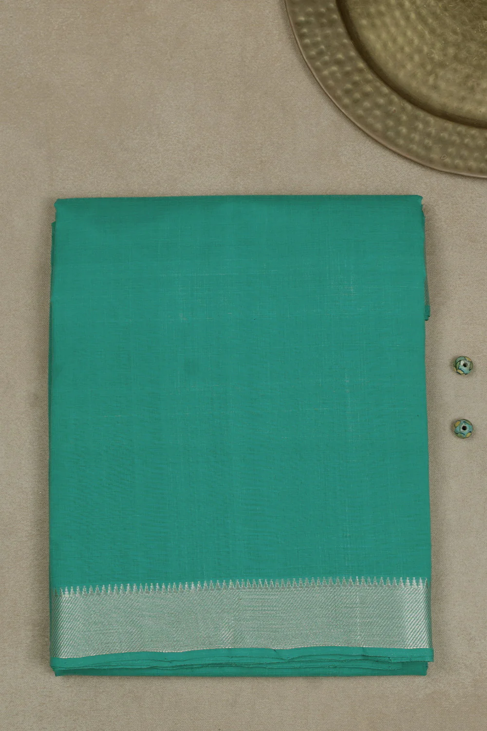 Mint Green Mangalagiri Cotton saree
