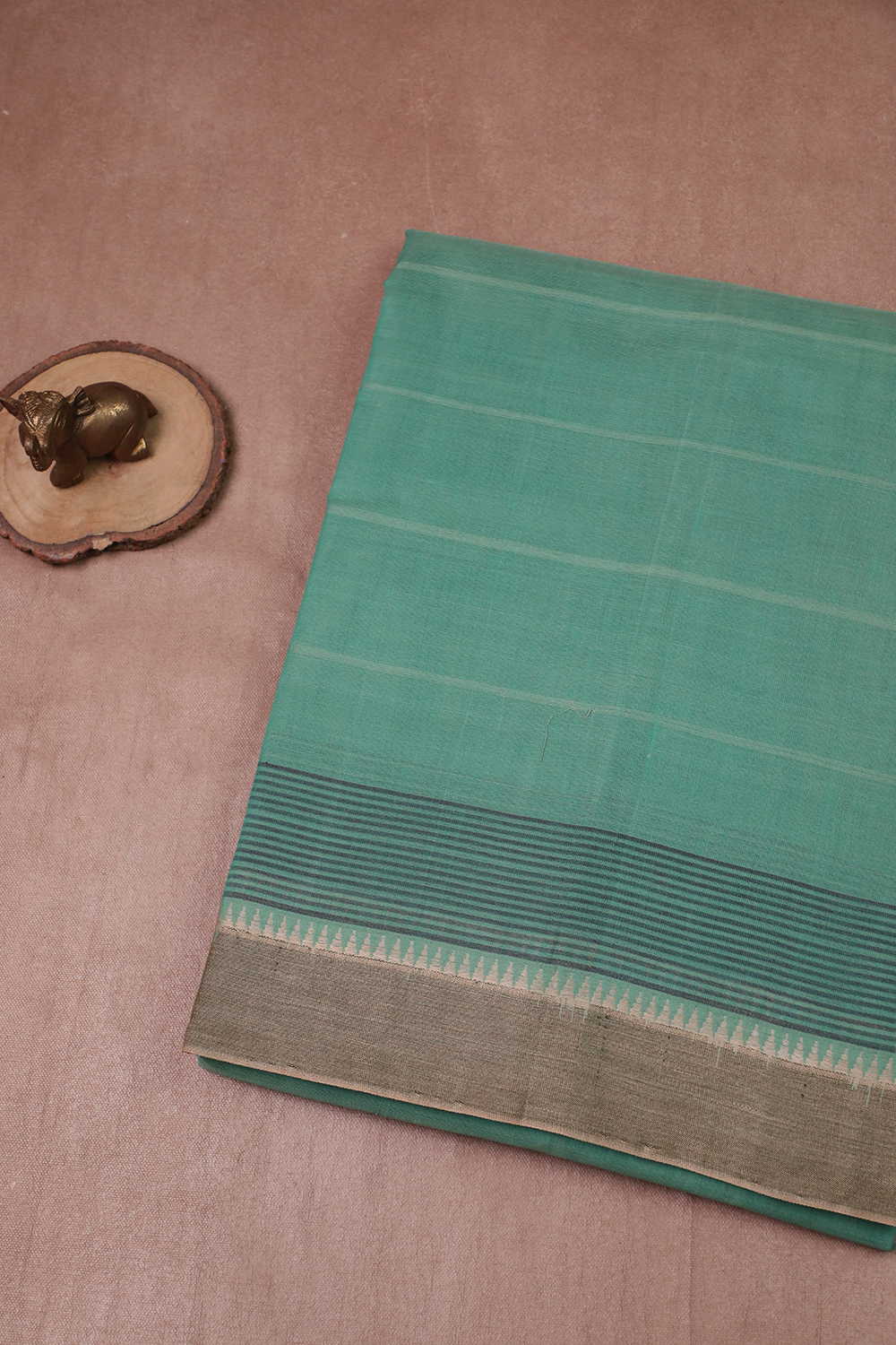 Seafoam Green Mangalagiri Cotton saree