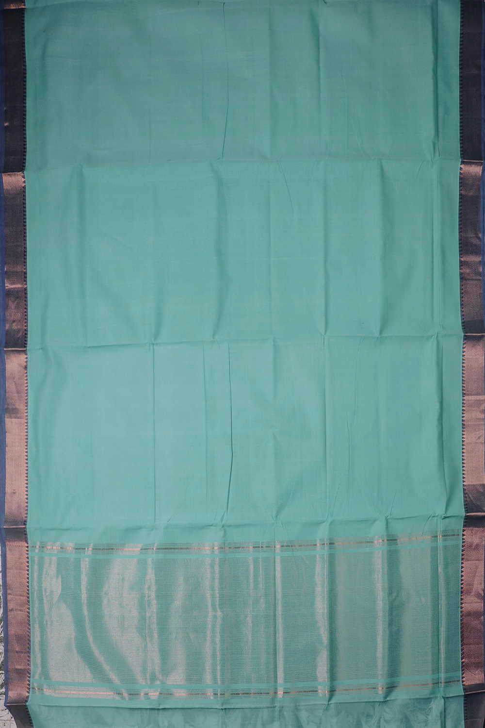 Mint Green Mangalagiri Cotton saree - Image 2