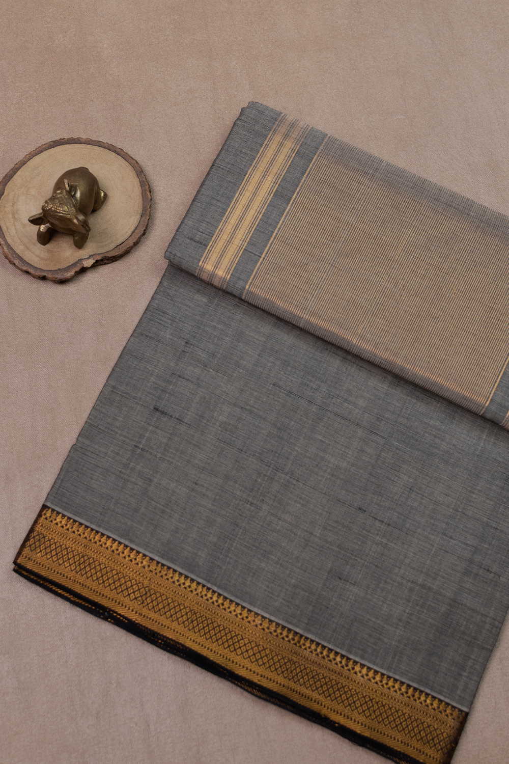 Grey Mangalagiri Cotton Saree