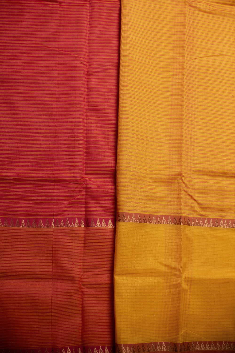 Red Mangalagiri Silk Cotton saree - Image 4