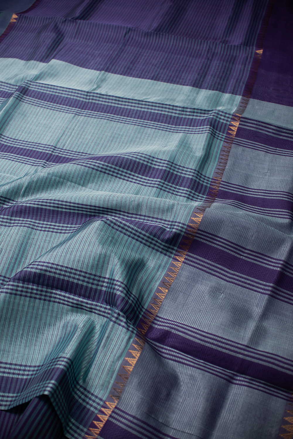 Violet Mangalagiri Silk Cotton saree - Image 3