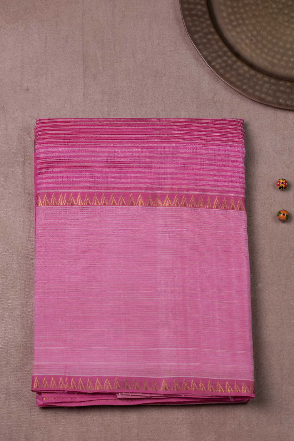 Pink Mangalagiri Silk Cotton saree