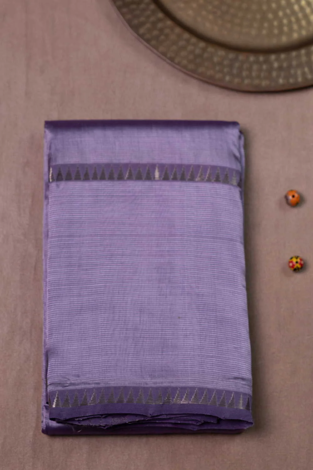 Shimmery Lavender Mangalagiri Silk Cotton saree