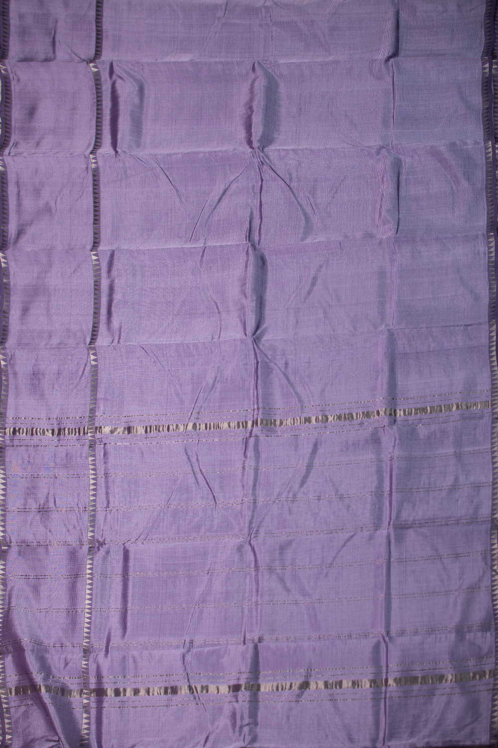Shimmery Lavender Mangalagiri Silk Cotton saree - Image 2