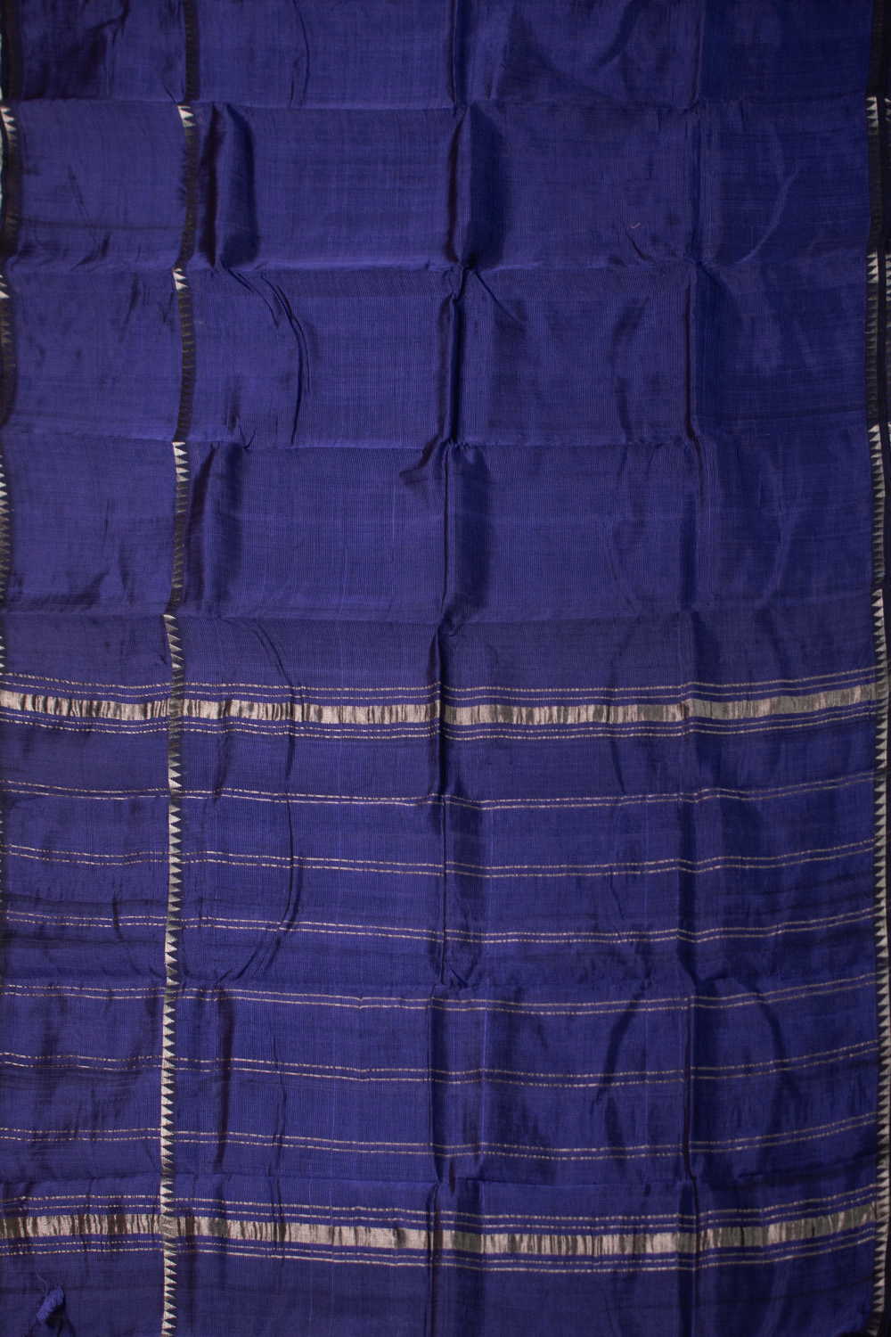 Bluish-Violet Mangalagiri Silk Cotton saree - Image 2
