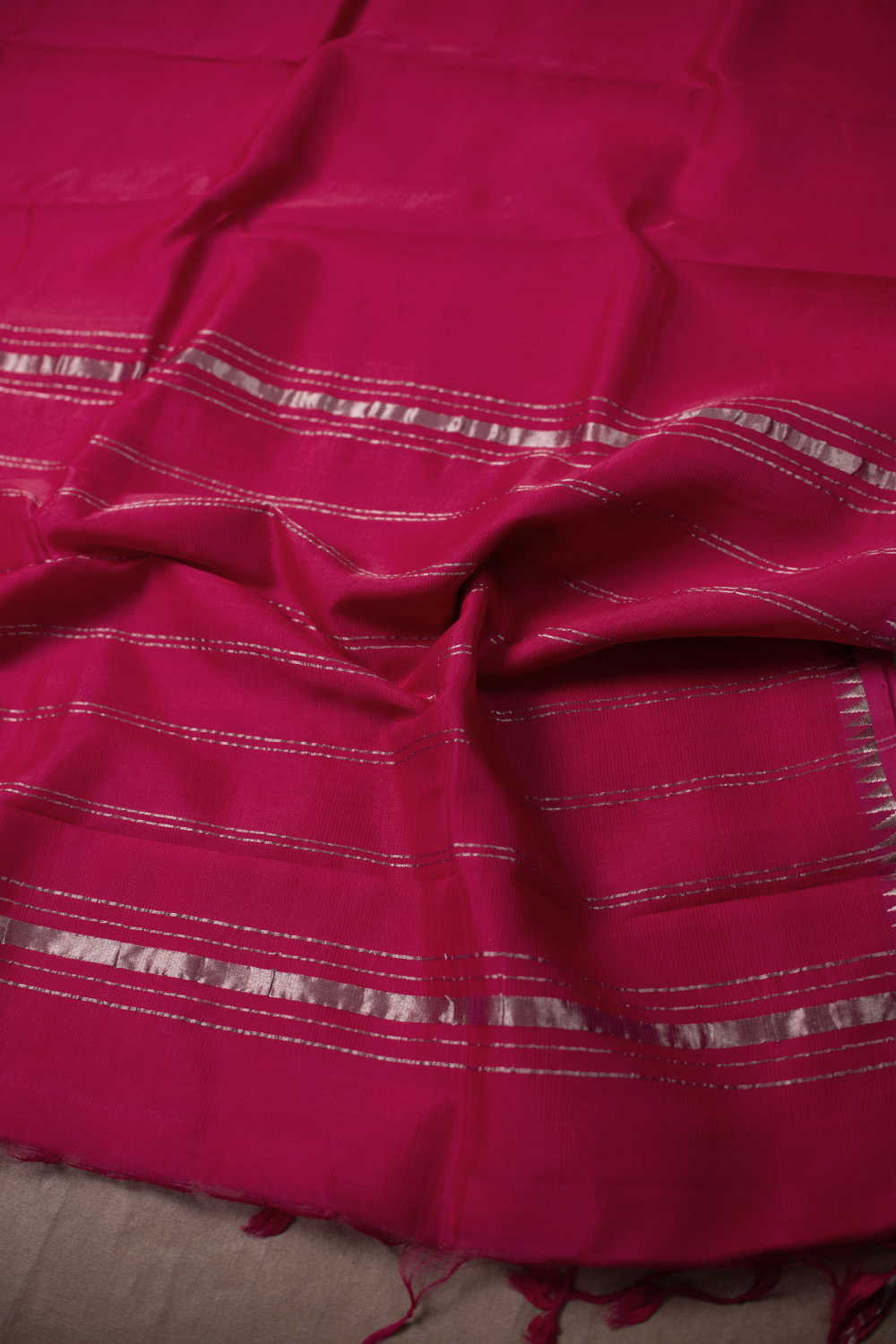 Pink Shade of Mangalagiri Silk Cotton saree - Image 3