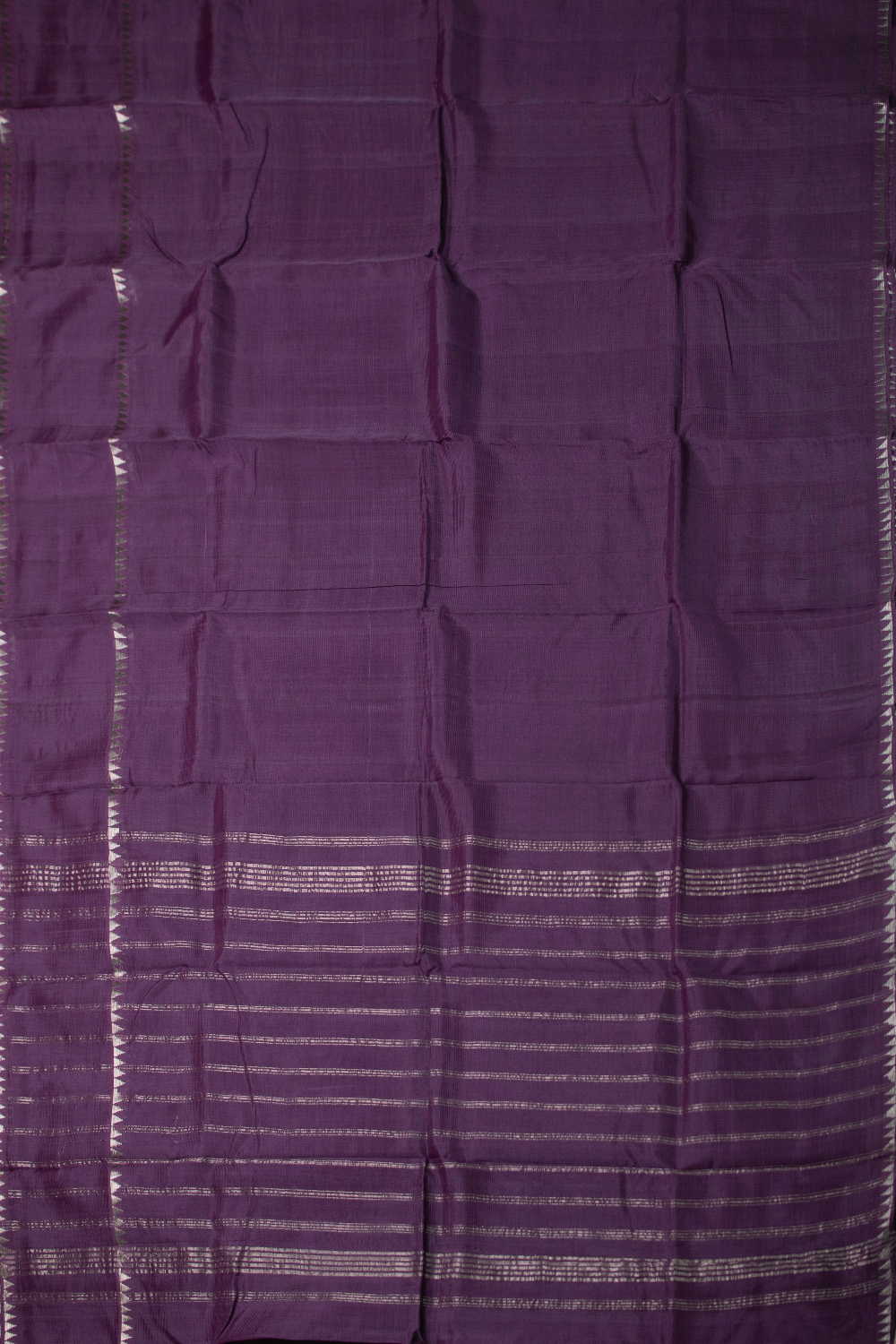 Shade of Purple Mangalagiri Silk Cotton saree - Image 2