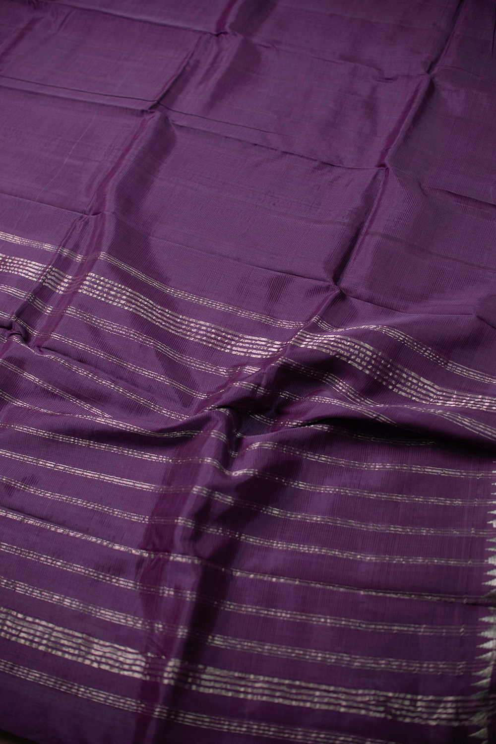 Shade of Purple Mangalagiri Silk Cotton saree - Image 3