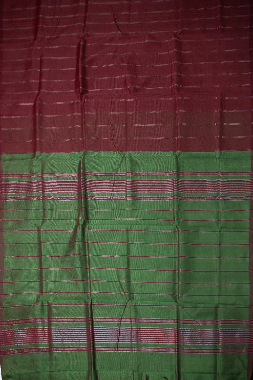 Classic Maroon Mangalagiri Silk Cotton saree - Image 2