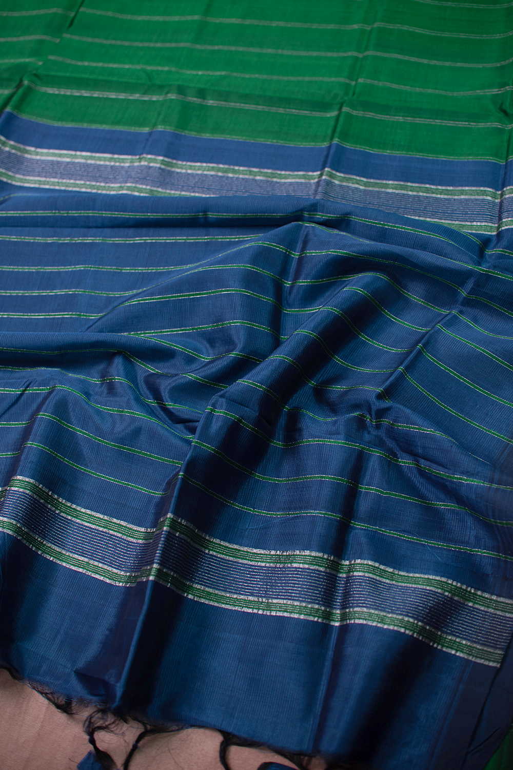 Green Mangalagiri Silk Cotton saree - Image 3