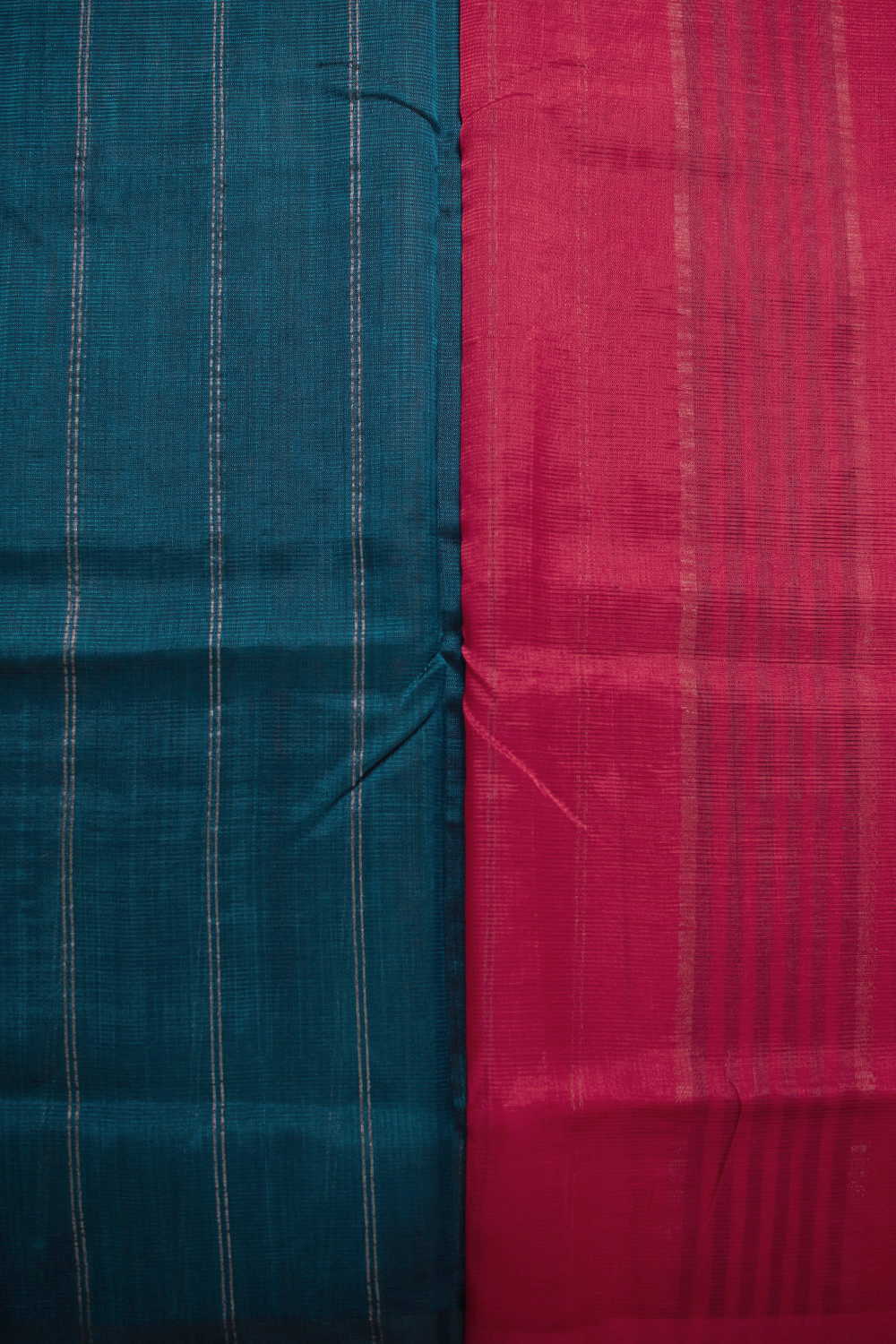 Peacock Blue Mangalagiri Silk Cotton saree - Image 4