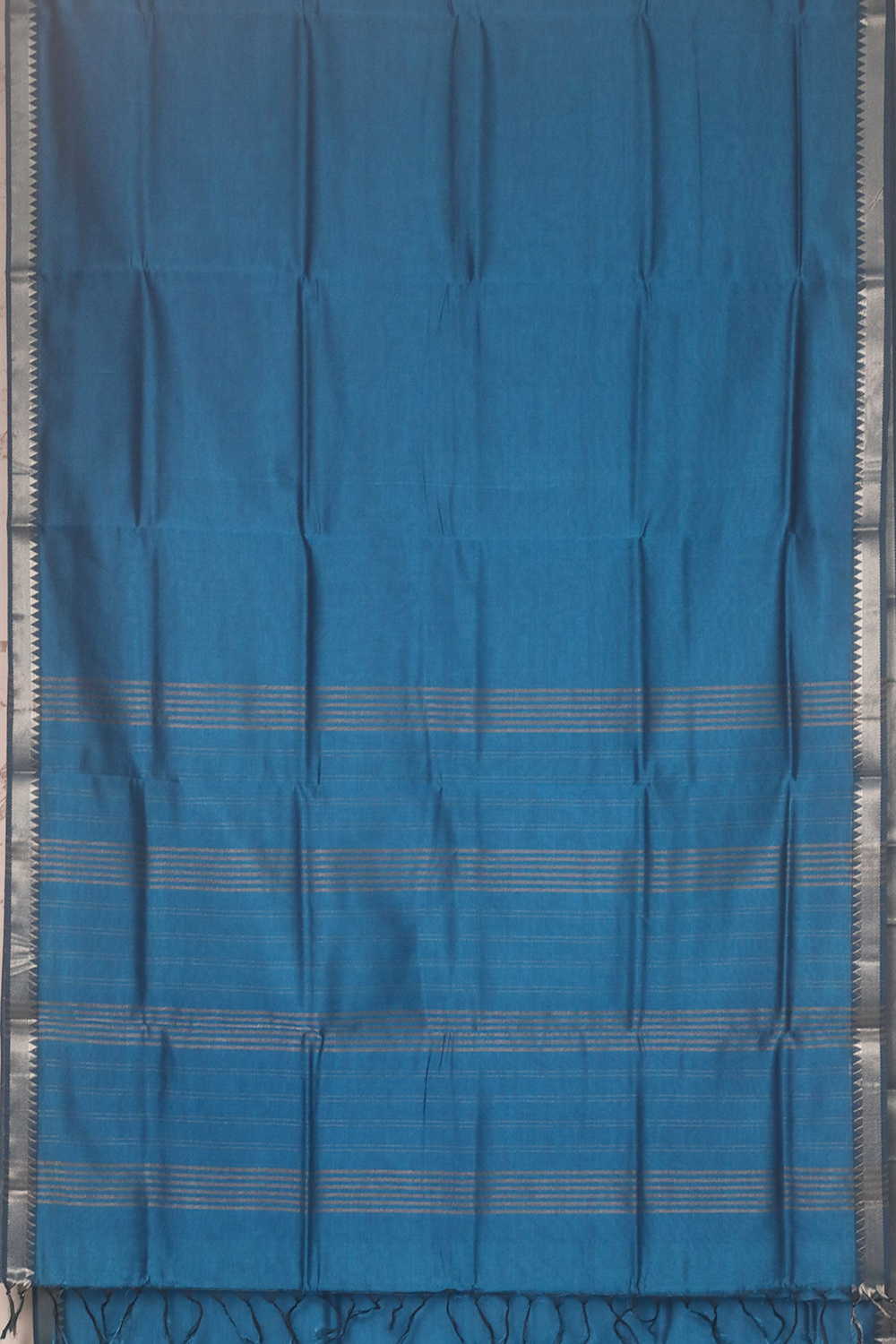 Blue Mangalagiri Silk Cotton saree - Image 2