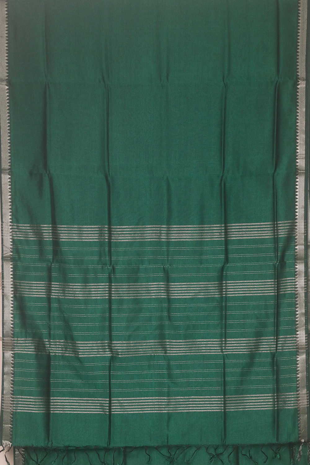 Green Mangalagiri Silk Cotton saree - Image 2