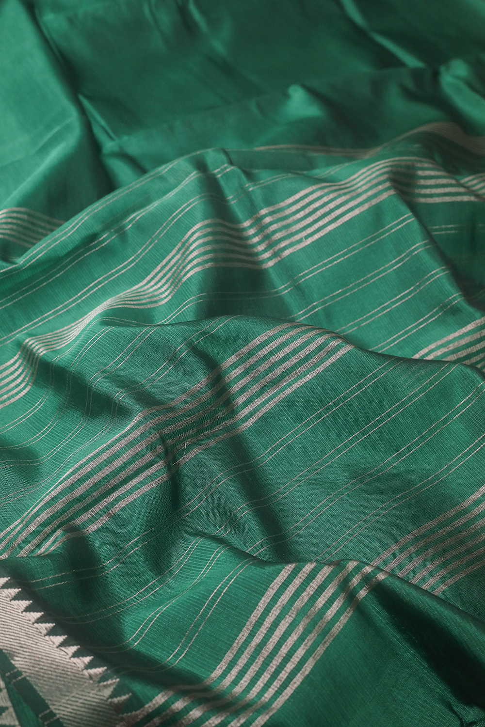 Green Mangalagiri Silk Cotton saree - Image 3