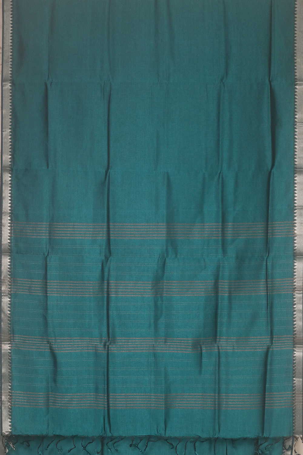 Shade of Green Mangalagiri Silk Cotton saree - Image 2