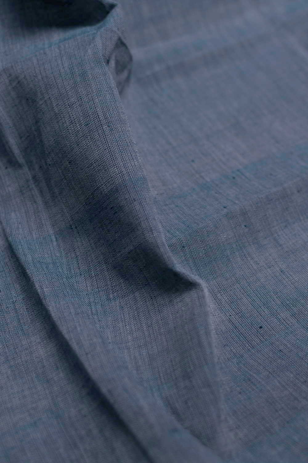 Mild Blue Handspun Cotton Fabric - 1m - Image 3